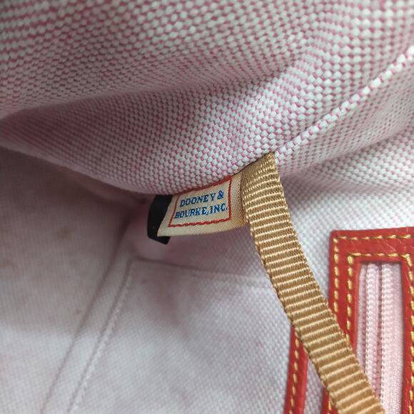 Dooney & Bourke Red Pebbled Leather Double Handles Tote Shoulder Bag - Picture 13 of 16